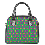 Fleur-De-Lis Mardi Gras Pattern Print Shoulder Handbag