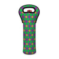 Fleur-De-Lis Mardi Gras Pattern Print Single Neoprene Wine Tote
