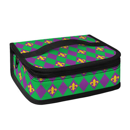 Fleur-De-Lis Mardi Gras Pattern Print Small Lunch Bag