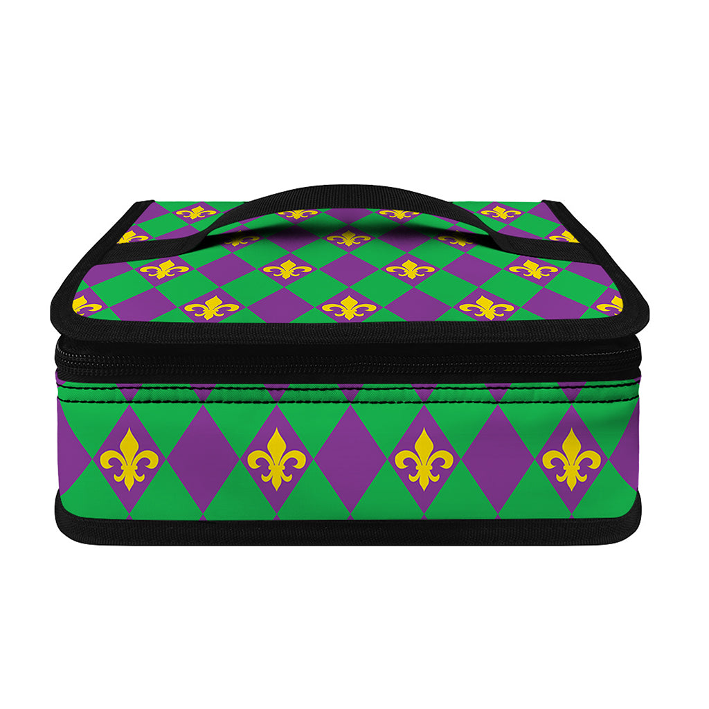Fleur-De-Lis Mardi Gras Pattern Print Small Lunch Bag