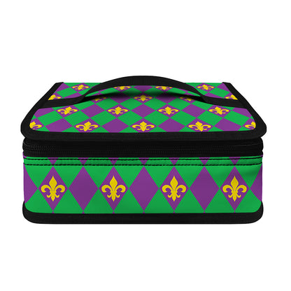 Fleur-De-Lis Mardi Gras Pattern Print Small Lunch Bag
