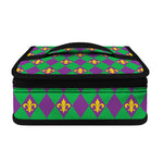 Fleur-De-Lis Mardi Gras Pattern Print Small Lunch Bag