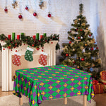 Fleur-De-Lis Mardi Gras Pattern Print Tablecloth