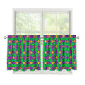 Fleur-De-Lis Mardi Gras Pattern Print Tier Curtains