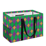 Fleur-De-Lis Mardi Gras Pattern Print Utility Tote Bag