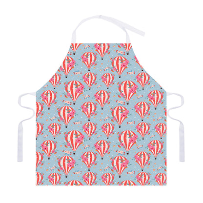 Floral Air Balloon Pattern Print Adjustable Apron