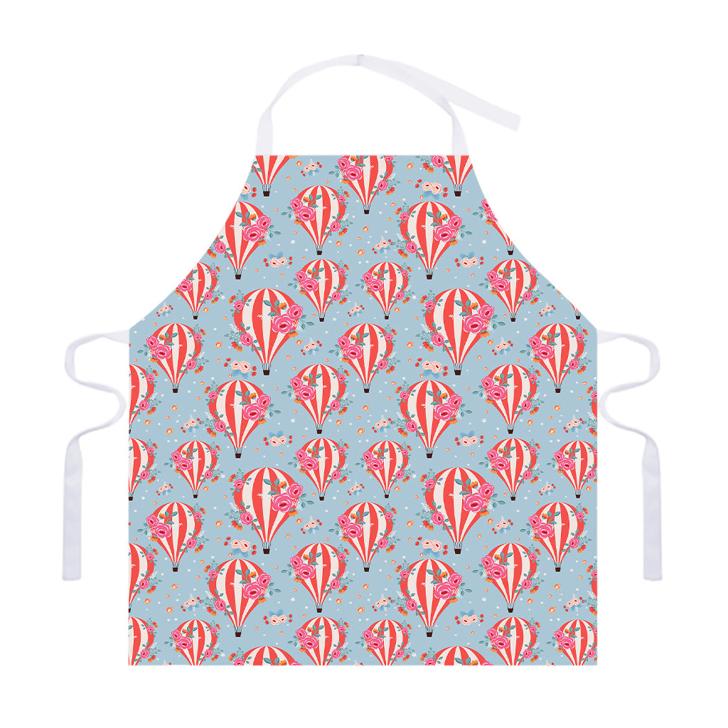 Floral Air Balloon Pattern Print Adjustable Apron