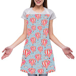 Floral Air Balloon Pattern Print Adjustable Apron