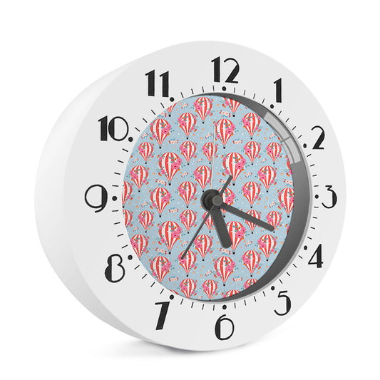 Floral Air Balloon Pattern Print Alarm Clock