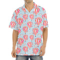 Floral Air Balloon Pattern Print Aloha Shirt