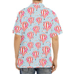 Floral Air Balloon Pattern Print Aloha Shirt