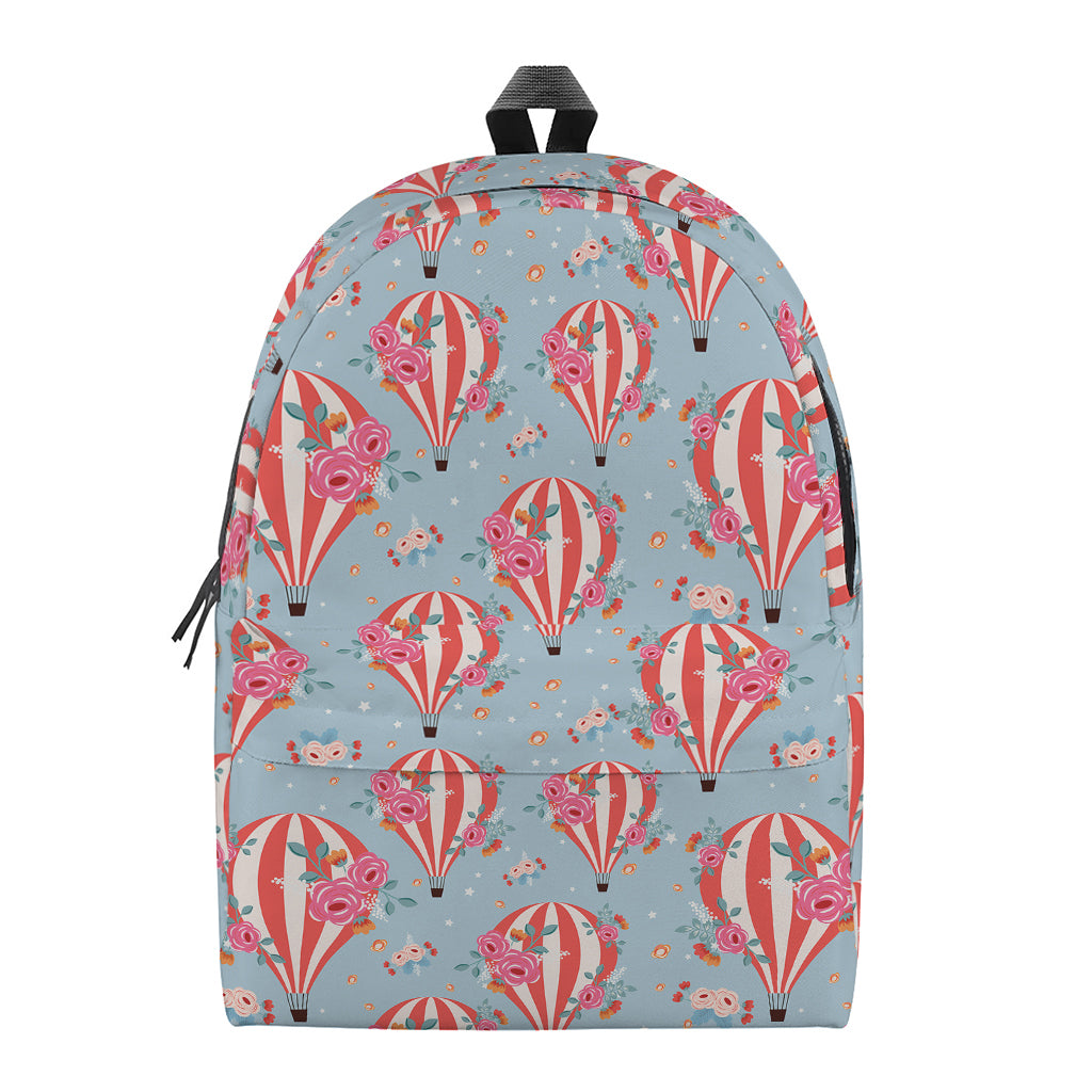 Floral Air Balloon Pattern Print Backpack