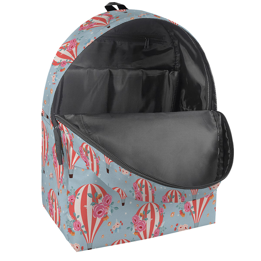 Floral Air Balloon Pattern Print Backpack