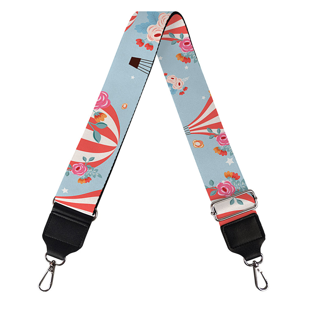 Floral Air Balloon Pattern Print Bag Strap