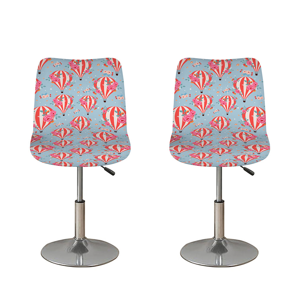 Floral Air Balloon Pattern Print Bar Stool Covers