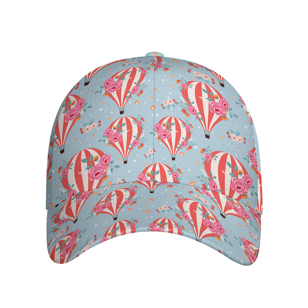 Floral Air Balloon Pattern Print Baseball Cap