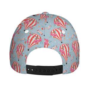 Floral Air Balloon Pattern Print Baseball Cap