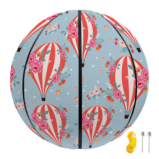 Floral Air Balloon Pattern Print Basketball