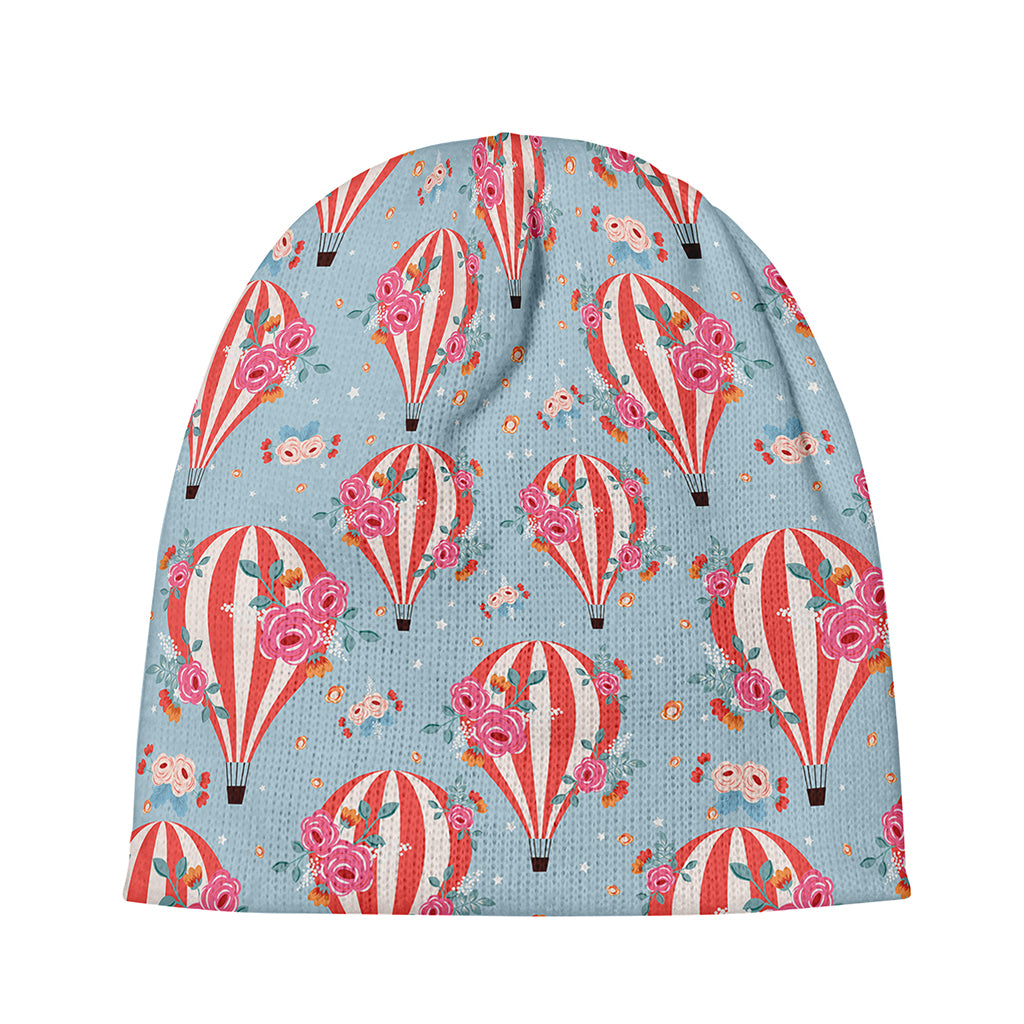 Floral Air Balloon Pattern Print Beanie