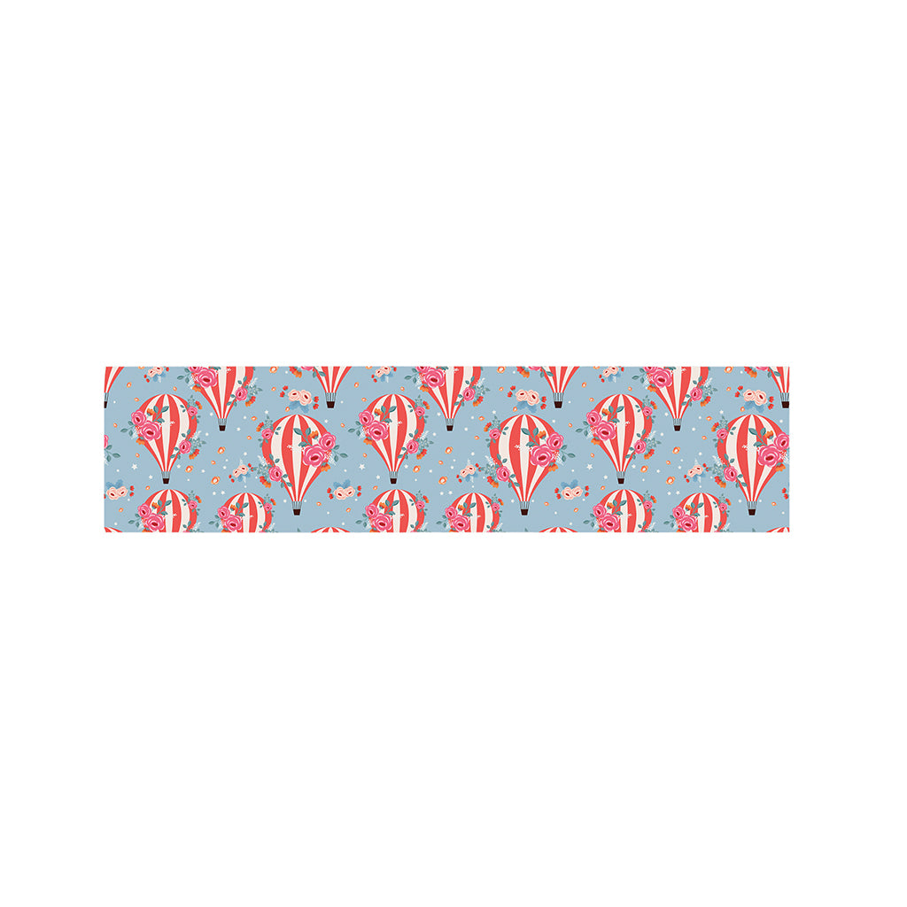Floral Air Balloon Pattern Print Bed Runner