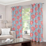 Floral Air Balloon Pattern Print Blackout Grommet Curtains