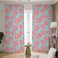 Floral Air Balloon Pattern Print Dimout Pencil Pleat Curtains