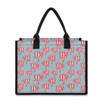 Floral Air Balloon Pattern Print Canvas Tote Bag
