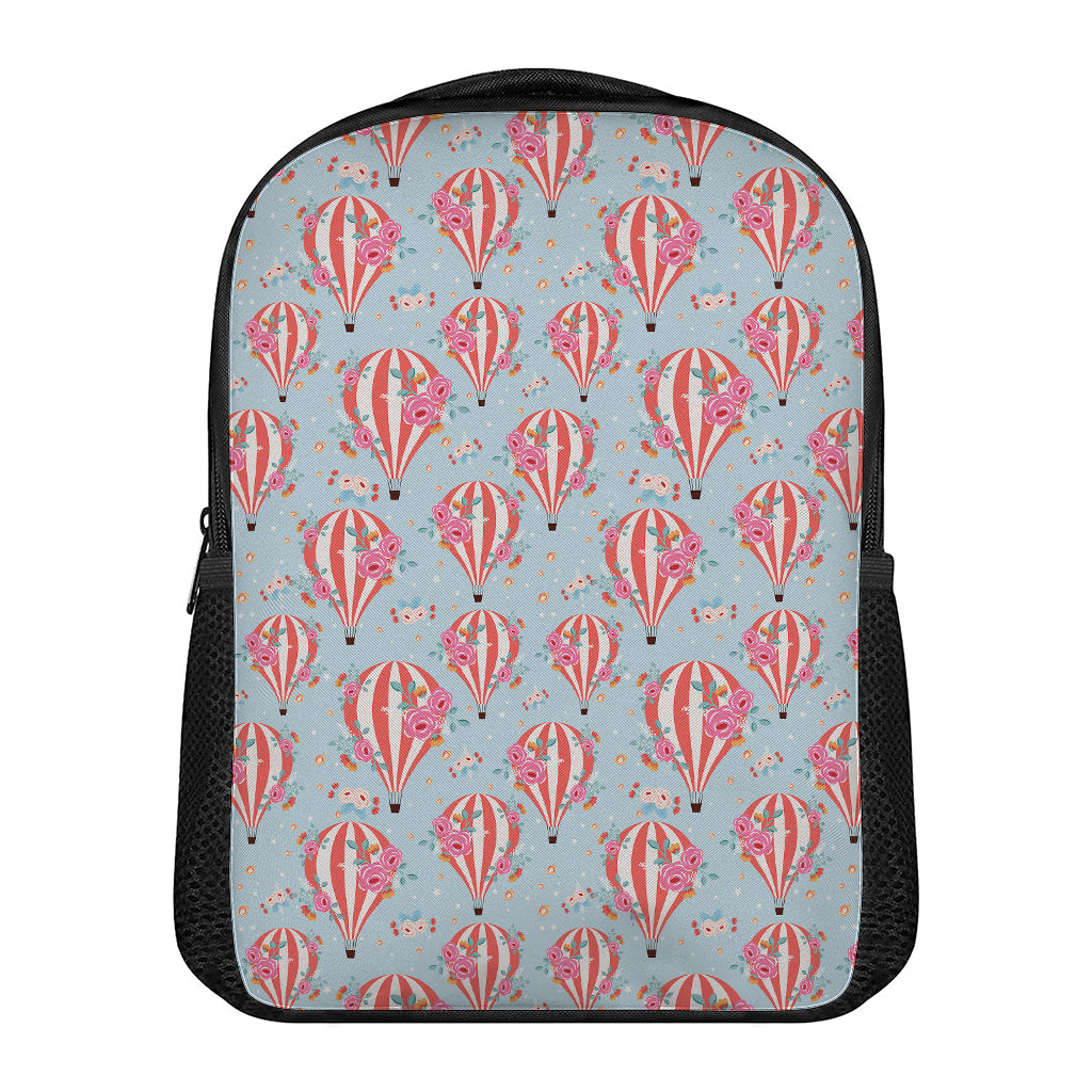 Floral Air Balloon Pattern Print Casual Backpack
