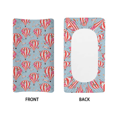 Floral Air Balloon Pattern Print Changing Pad Cover