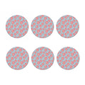 Floral Air Balloon Pattern Print Coaster Set
