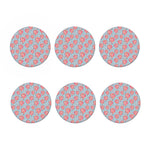 Floral Air Balloon Pattern Print Coaster Set