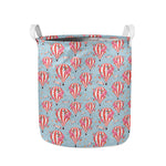 Floral Air Balloon Pattern Print Collapsible Laundry Basket