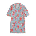 Floral Air Balloon Pattern Print Cotton Hawaiian Shirt