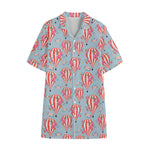 Floral Air Balloon Pattern Print Cotton Hawaiian Shirt