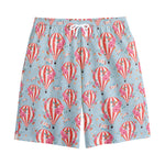 Floral Air Balloon Pattern Print Cotton Shorts