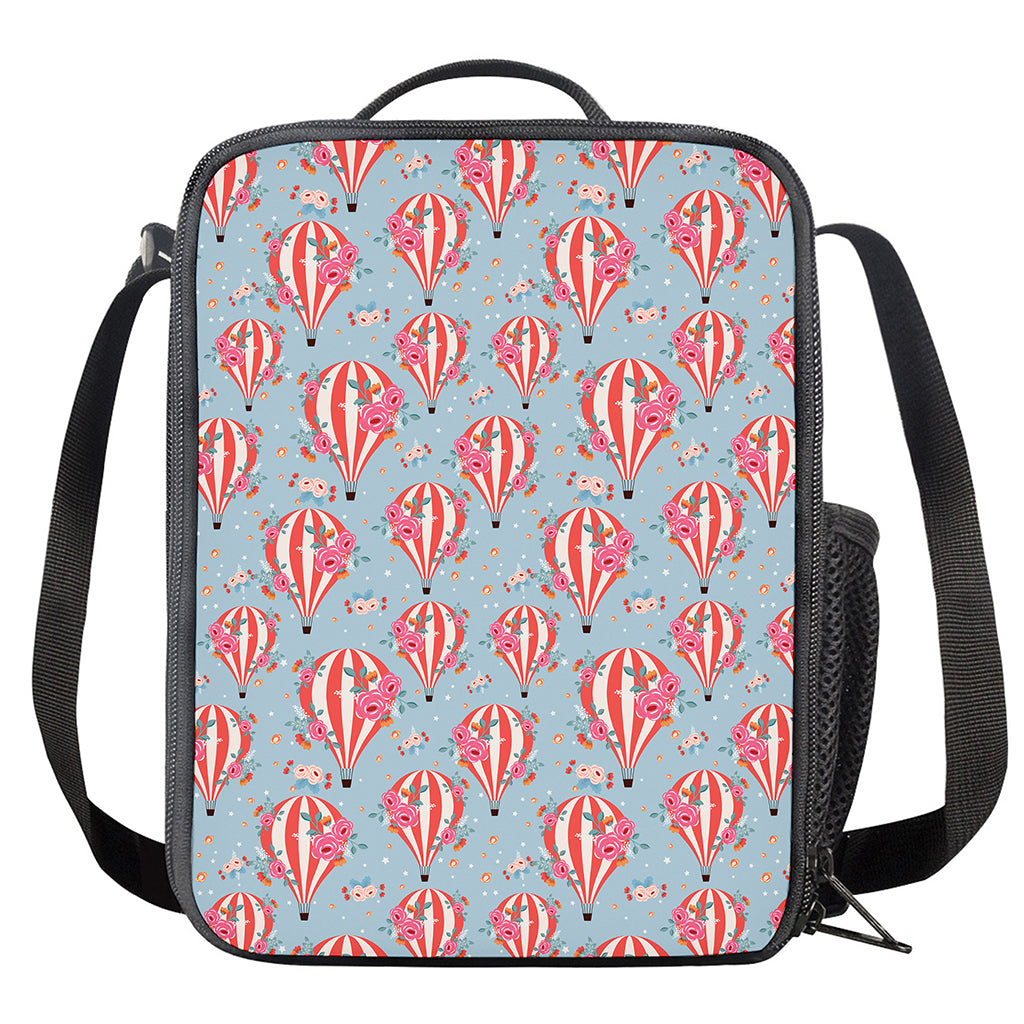 Floral Air Balloon Pattern Print Crossbody Lunch Bag