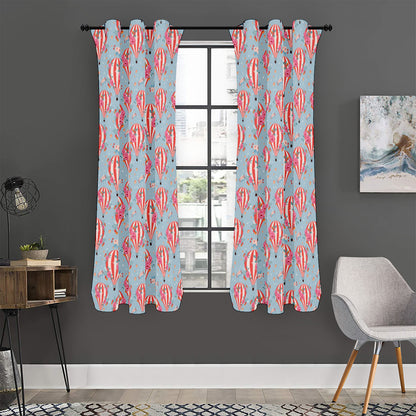 Floral Air Balloon Pattern Print Curtain