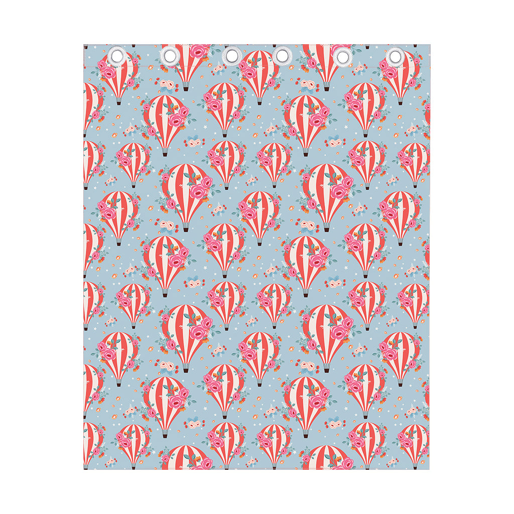 Floral Air Balloon Pattern Print Curtain