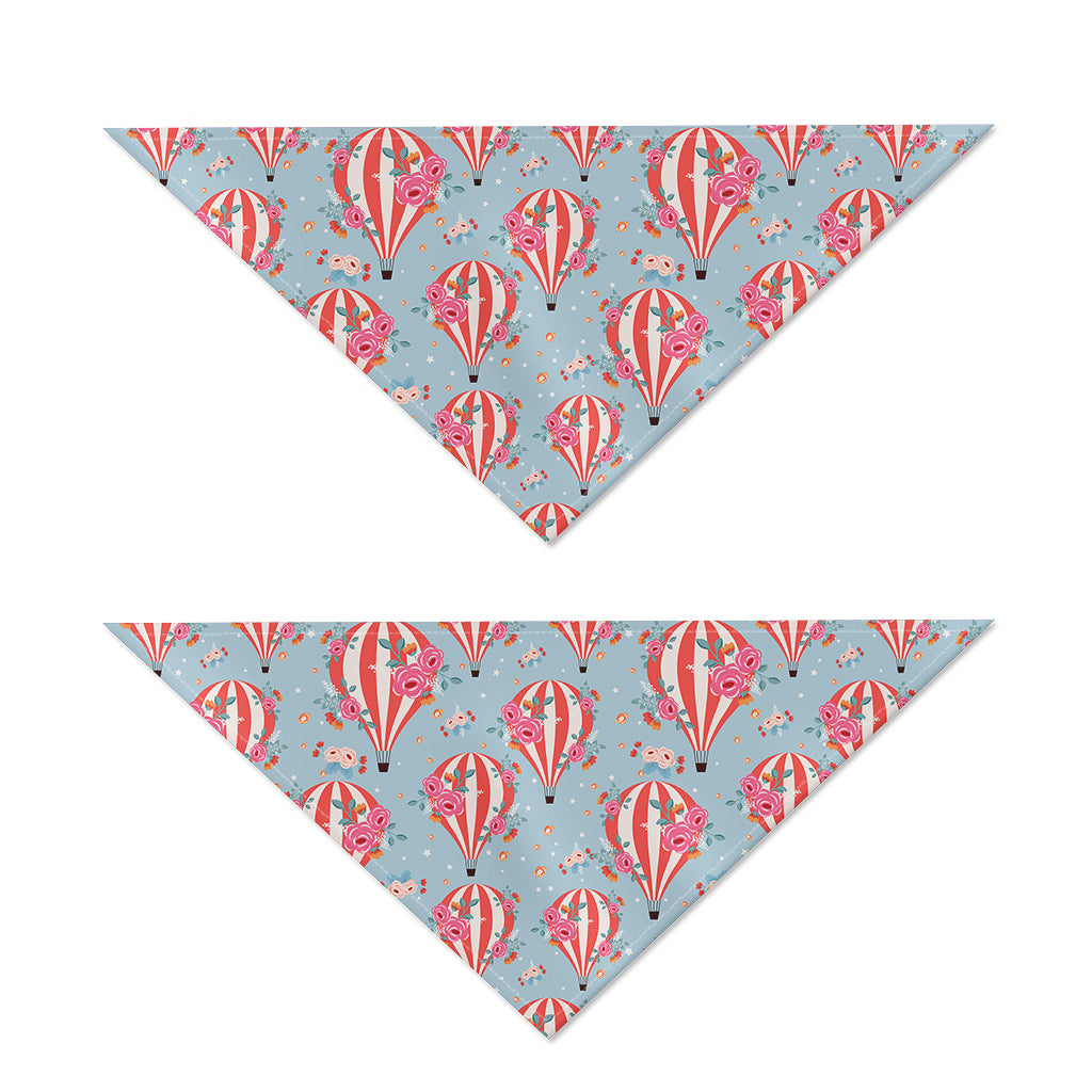 Floral Air Balloon Pattern Print Dog Bandana