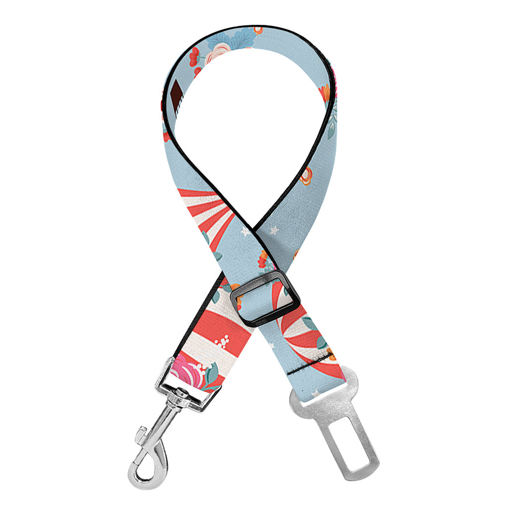 Floral Air Balloon Pattern Print Dog Seat Belt