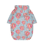 Floral Air Balloon Pattern Print Dog Zip Up Hoodie