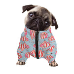 Floral Air Balloon Pattern Print Dog Zip Up Jacket