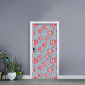Floral Air Balloon Pattern Print Door Sticker