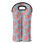 Floral Air Balloon Pattern Print Double Neoprene Wine Tote