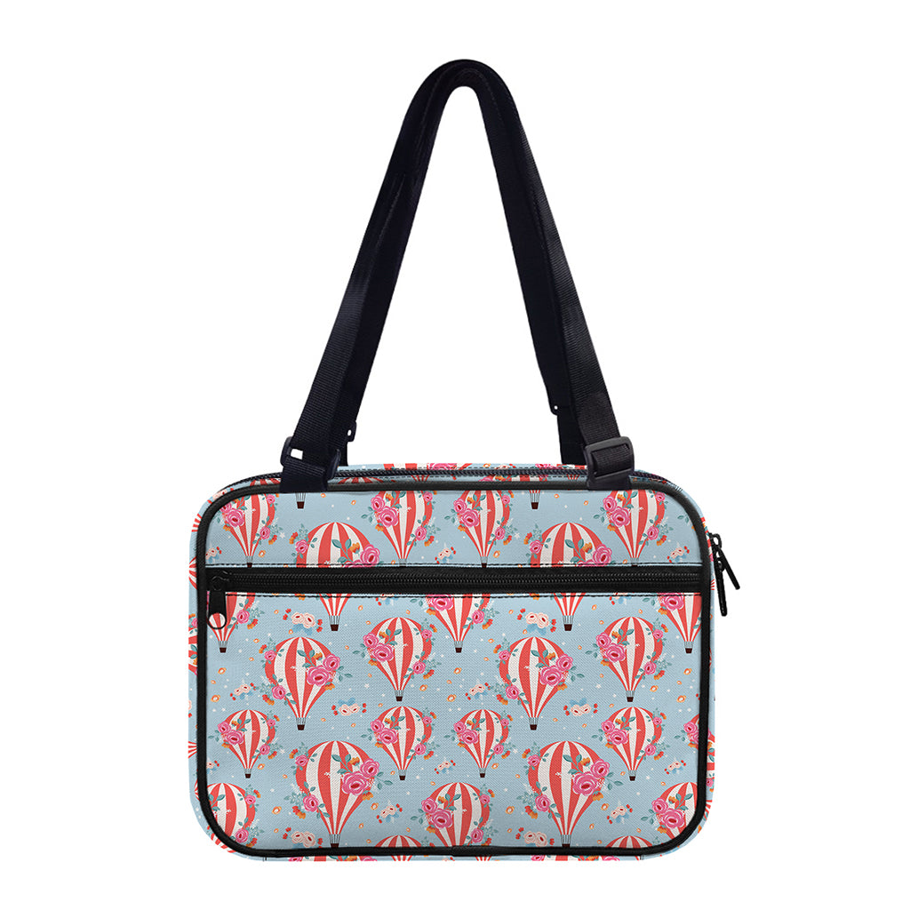 Floral Air Balloon Pattern Print Double Strap Bible Bag