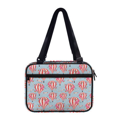 Floral Air Balloon Pattern Print Double Strap Bible Bag