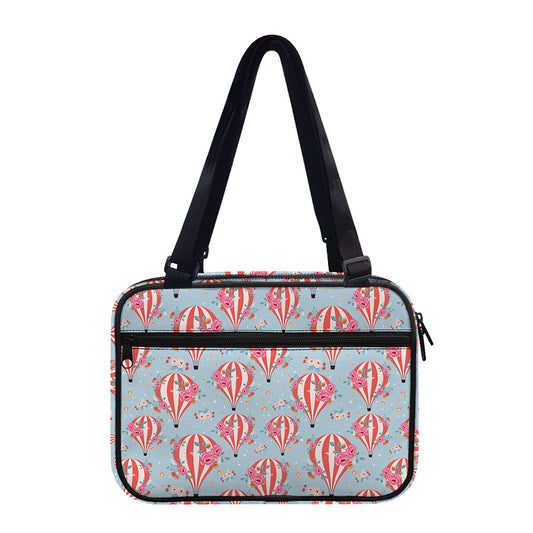 Floral Air Balloon Pattern Print Double Strap Bible Bag