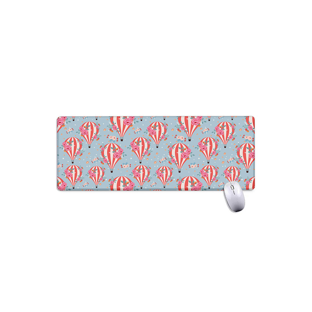 Floral Air Balloon Pattern Print Extended Mouse Pad