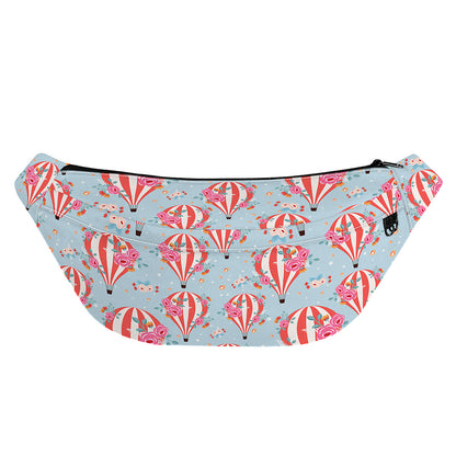 Floral Air Balloon Pattern Print Fanny Pack