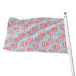Floral Air Balloon Pattern Print Flag